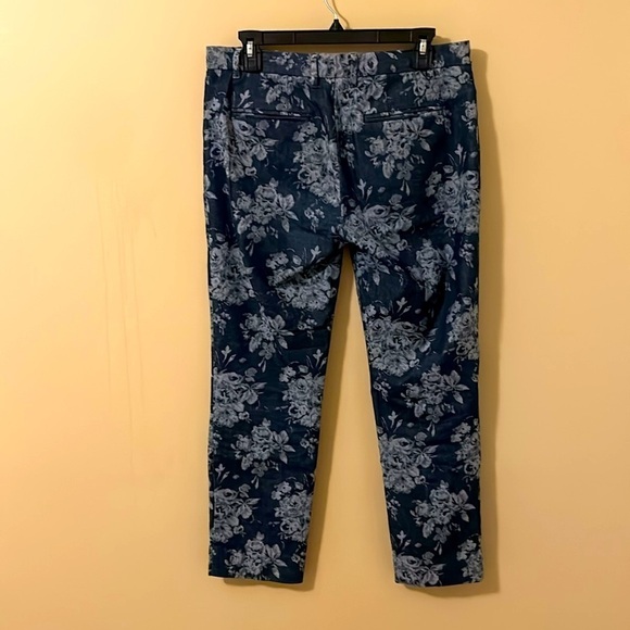 Gap Womens Jeans Size 6R Blue Floral Medium Wash Slim Cropped Stretch Denim - Picture 4 of 5